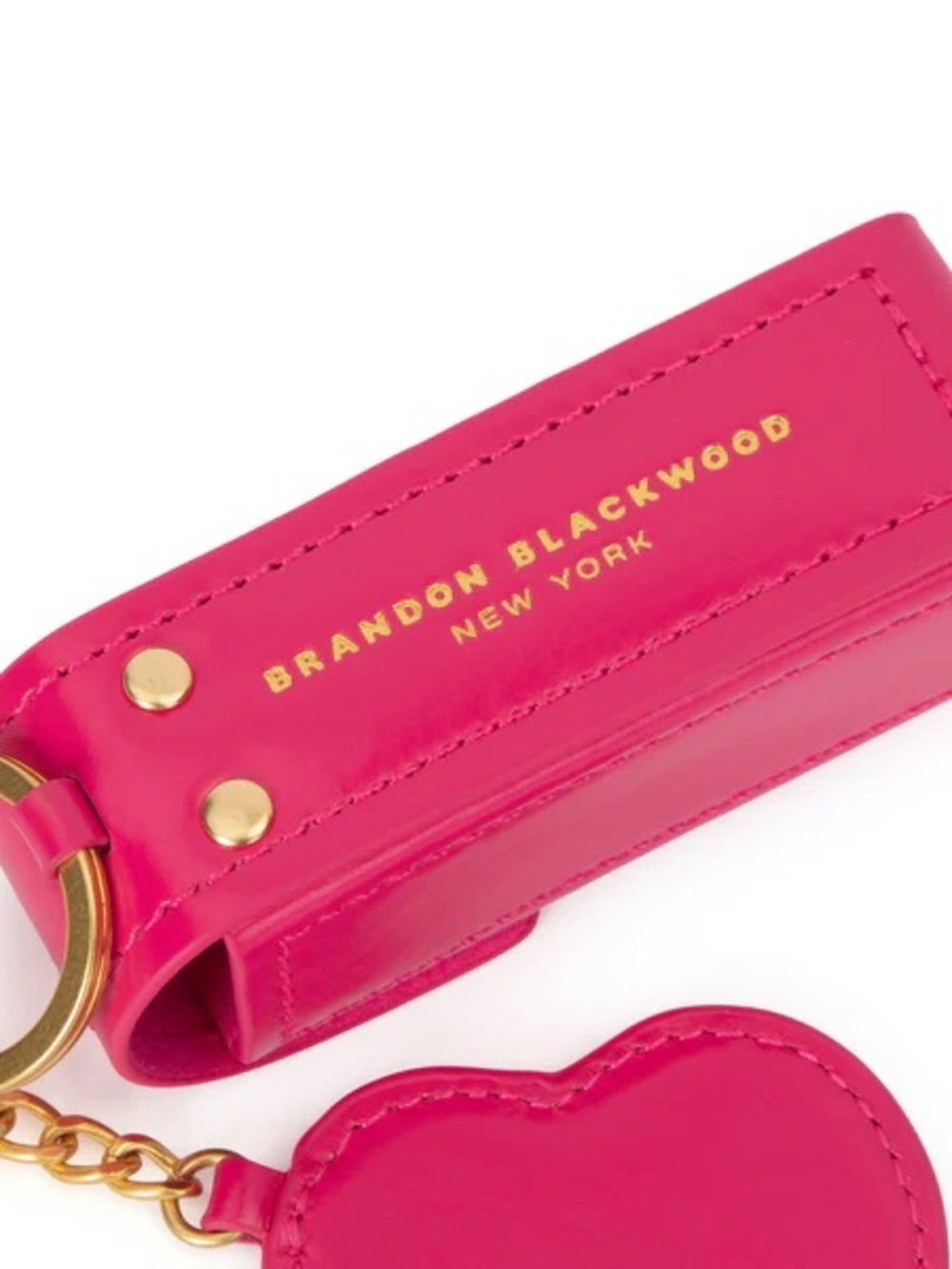 Brandon Blackwood Lipstick Case Keychain with Gold Hardware - Picture 3 of 5